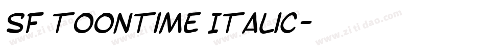 SF Toontime Italic字体转换
